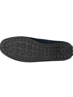 Leder-Mokassins in Dunkelblau