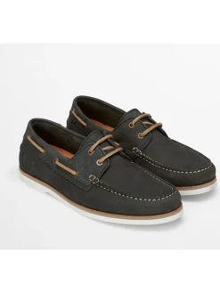 Leder-Mokassins in Dunkelblau