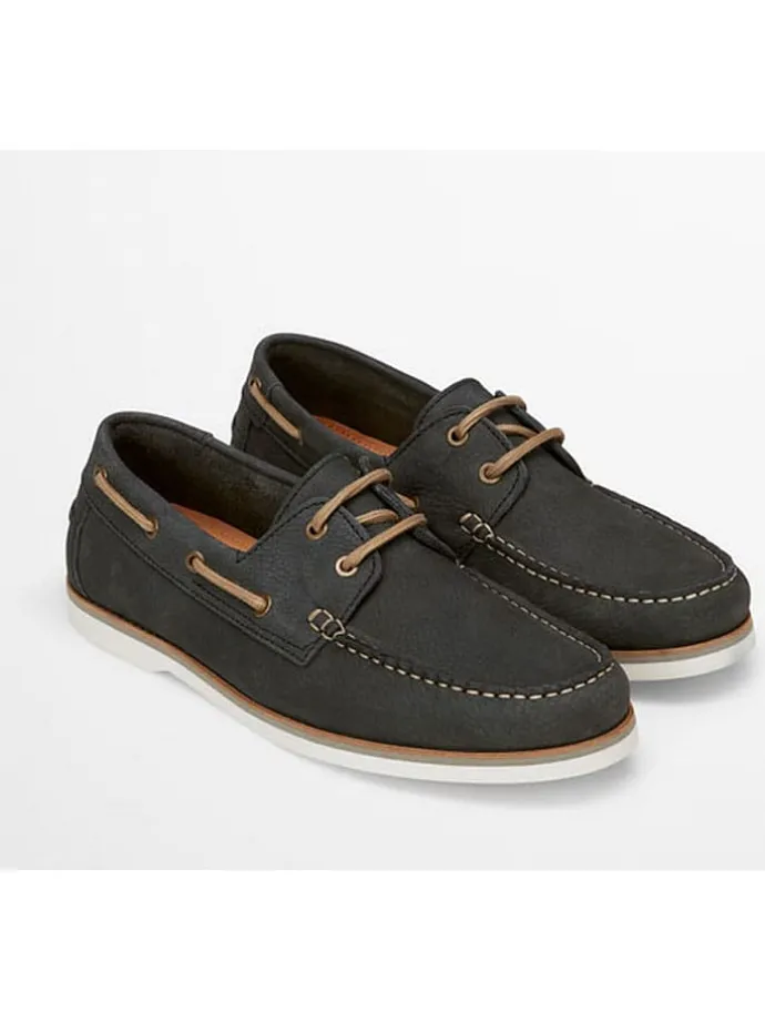 Leder-Mokassins in Dunkelblau