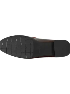 Leder-Mokassins in Dunkelrot