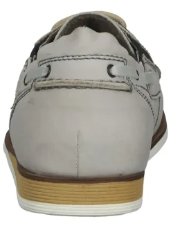 Leder-Mokassins in Grau