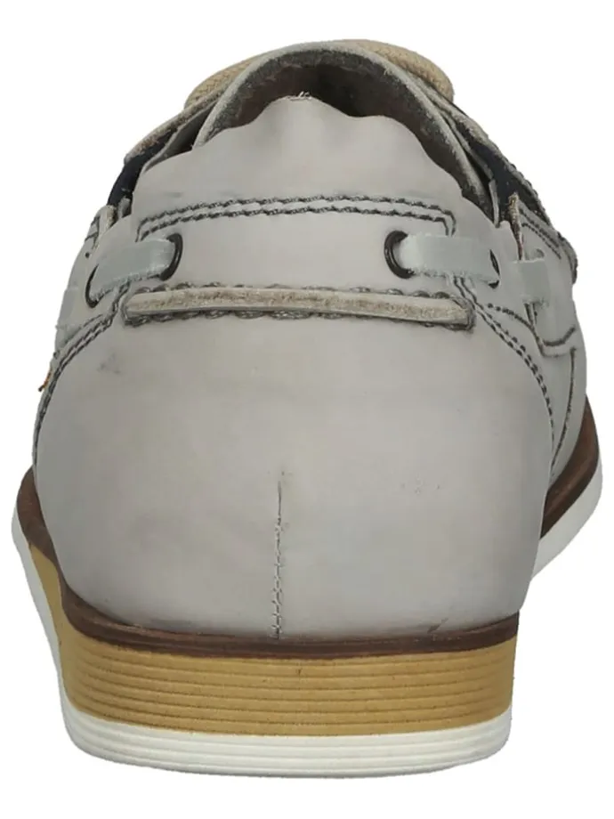 Leder-Mokassins in Grau