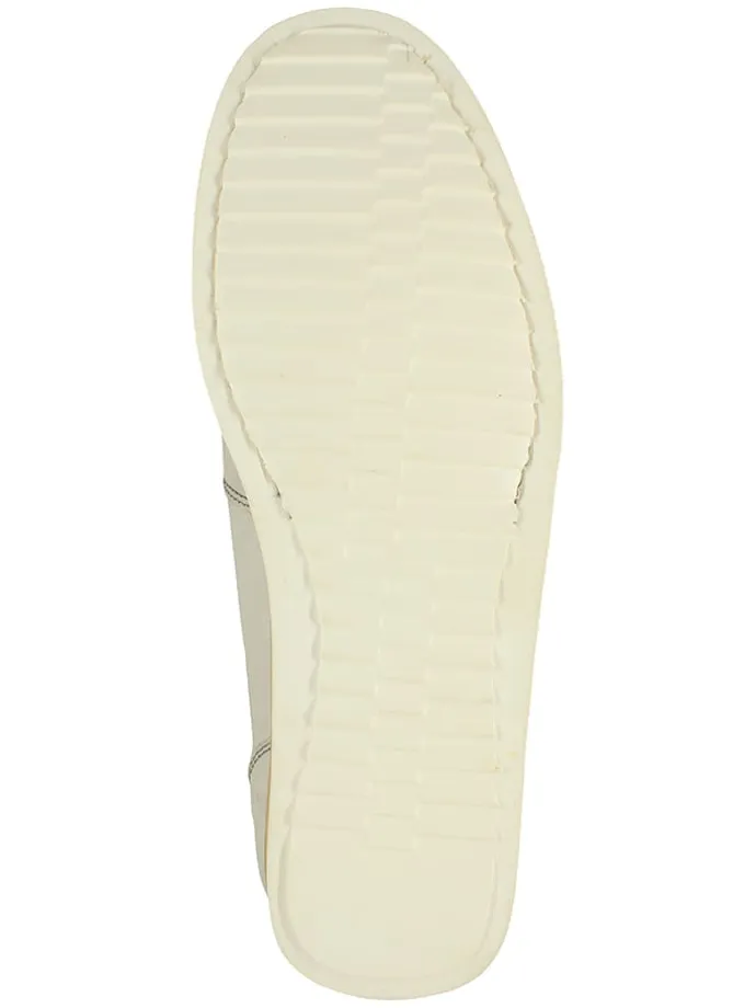 Leder-Mokassins in Grau