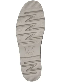 Leder-Mokassins in Grau