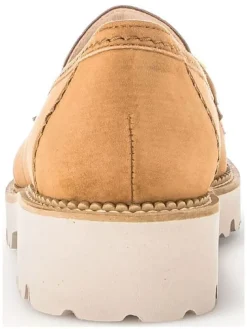 Leder-Mokassins in Hellbraun