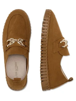 Leder-Mokassins in Hellbraun