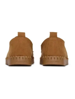 Leder-Mokassins in Hellbraun