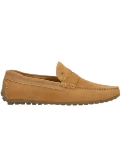 Leder-Mokassins in Hellbraun