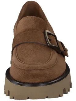 Leder-Mokassins in Hellbraun