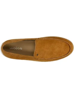 Leder-Mokassins in Hellbraun