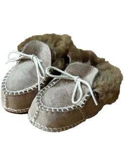 Leder-Mokassins in Hellbraun