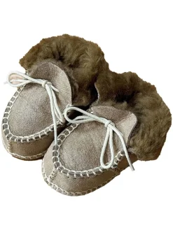 Leder-Mokassins in Hellbraun