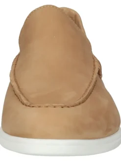 Leder-Mokassins in Hellbraun