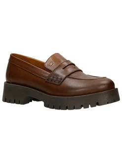 Leder-Mokassins in Hellbraun