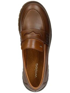 Leder-Mokassins in Hellbraun