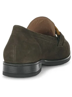 Leder-Mokassins in Khaki