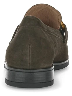 Leder-Mokassins in Khaki