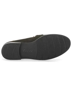 Leder-Mokassins in Khaki