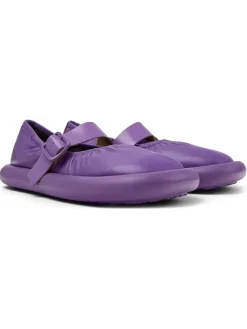 Leder-Mokassins in Lila