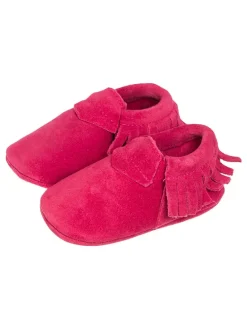 Leder-Mokassins in Rot