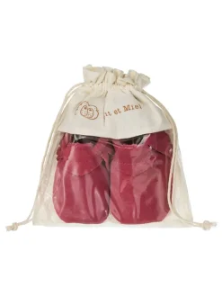 Leder-Mokassins in Rot