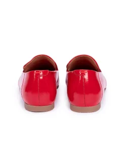 Leder-Mokassins in Rot