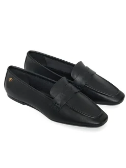 Leder-Mokassins in Schwarz