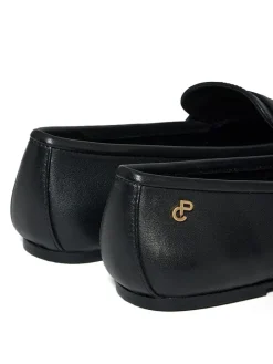 Leder-Mokassins in Schwarz