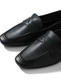 Leder-Mokassins in Schwarz