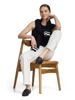 Leder-Mokassins in Schwarz