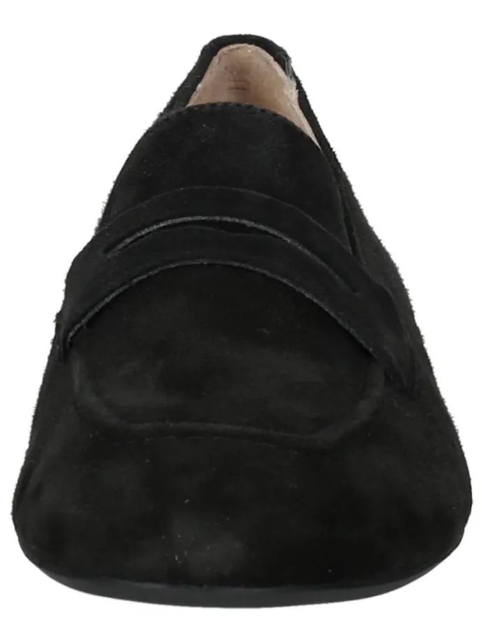 Leder-Mokassins in Schwarz