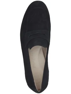 Leder-Mokassins in Schwarz