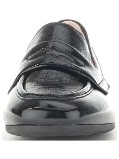 Leder-Mokassins in Schwarz