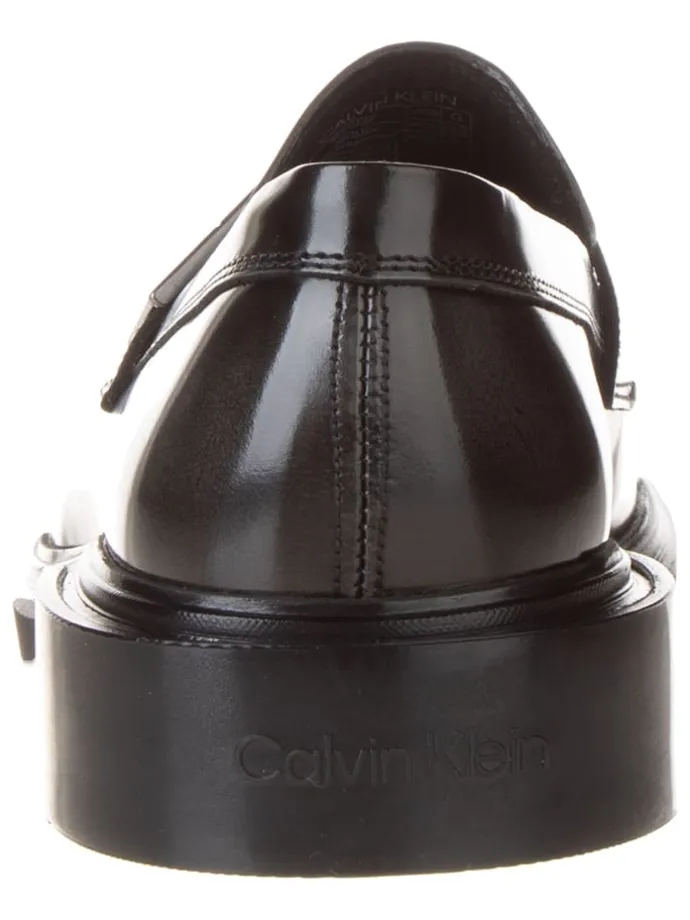 Leder-Mokassins in Schwarz