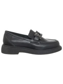 Leder-Mokassins in Schwarz