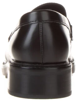 Leder-Mokassins in Schwarz