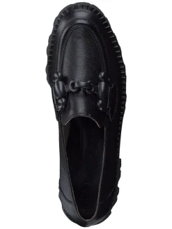 Leder-Mokassins in Schwarz