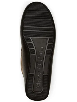 Leder-Mokassins in Schwarz