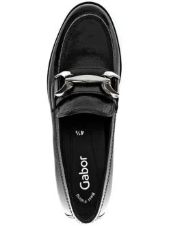 Leder-Mokassins in Schwarz