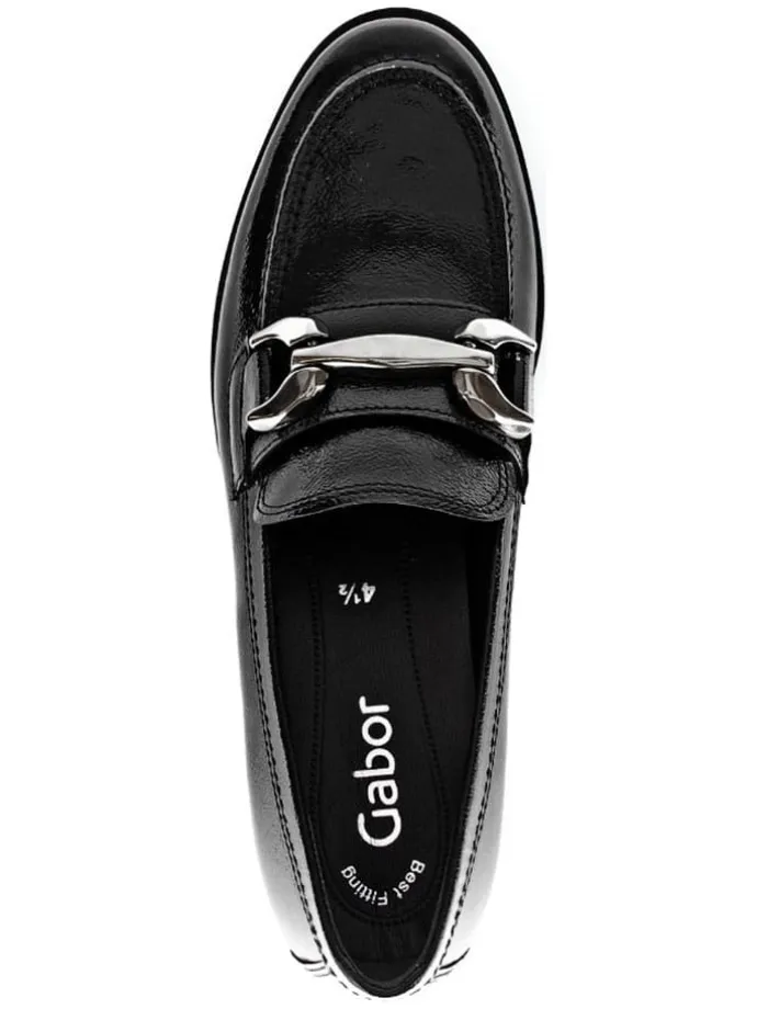 Leder-Mokassins in Schwarz