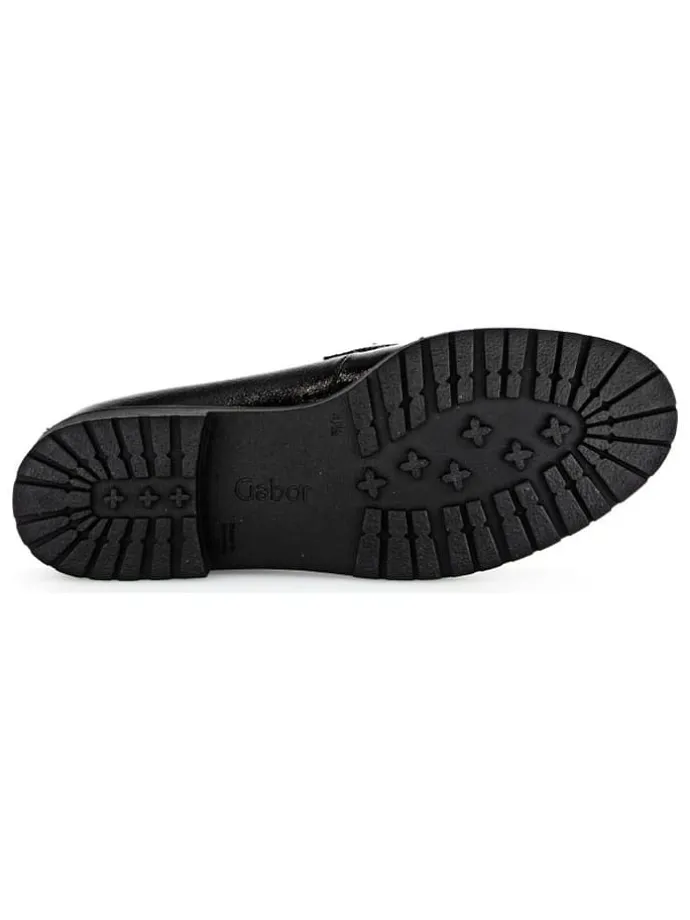 Leder-Mokassins in Schwarz