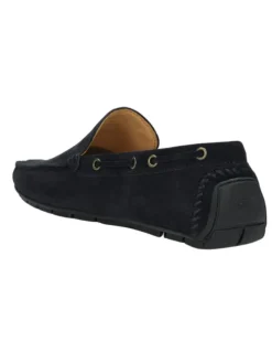 Leder-Mokassins in Schwarz