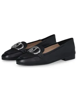 Leder-Mokassins in Schwarz