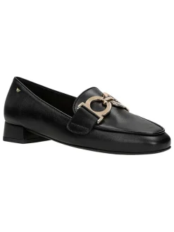 Leder-Mokassins in Schwarz