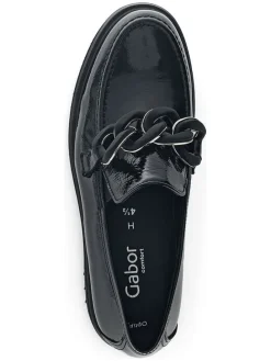 Leder-Mokassins in Schwarz