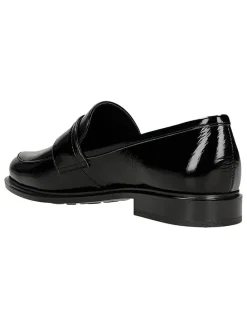 Leder-Mokassins in Schwarz