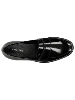 Leder-Mokassins in Schwarz