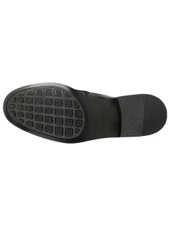 Leder-Mokassins in Schwarz