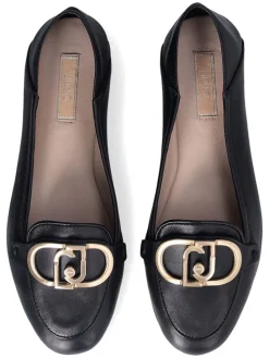 Leder-Mokassins in Schwarz