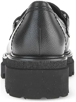 Leder-Mokassins in Schwarz